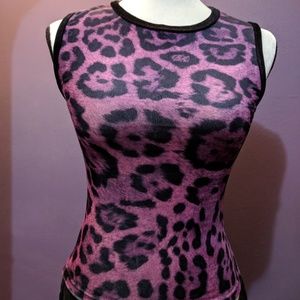 Vintage Lip Service Fuscia Lace-up back top